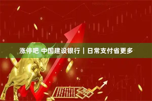涨停吧 中国建设银行｜日常支付省更多